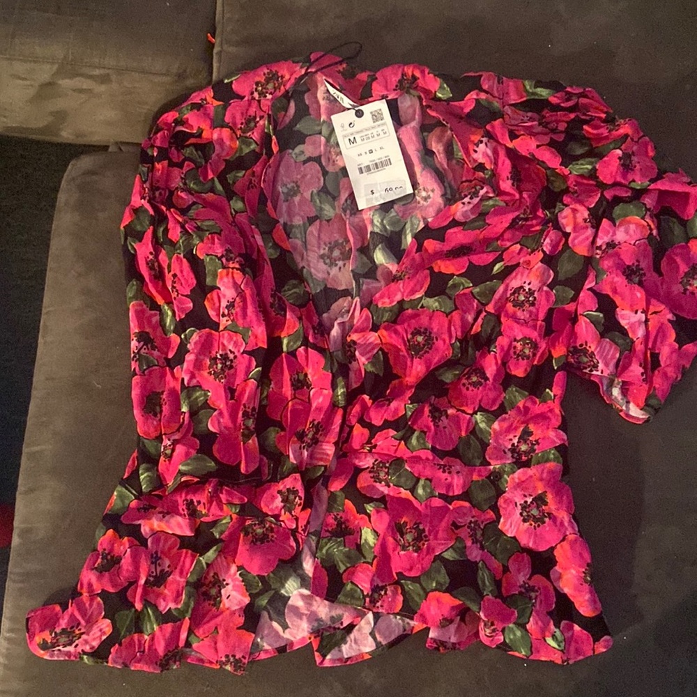 Zara flower blouse